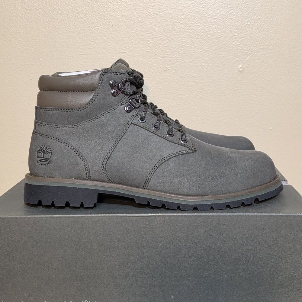 Timberland Redwood Falls Waterproof Mid Hiker Boots Green 0A2EFC Men's Size 9